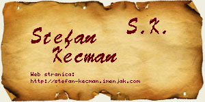 Stefan Kecman vizit kartica